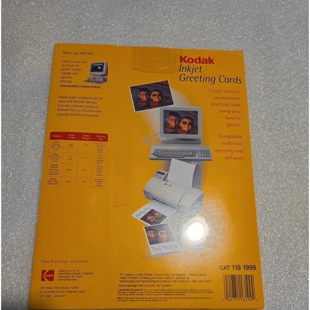 Kodak Inkjet Greeting Cards Matte Half-Fold 20 Count with Envelopes GCP-501